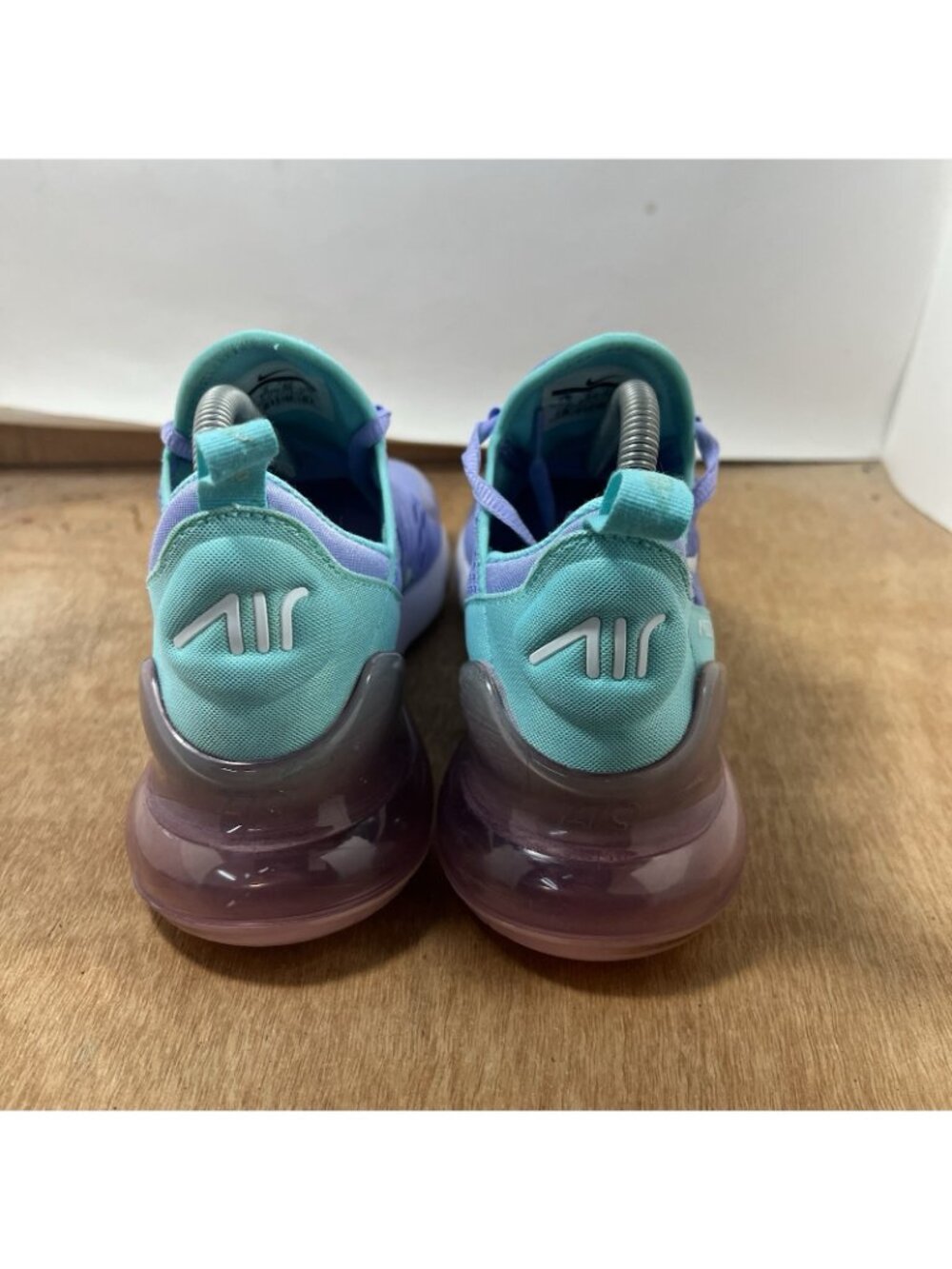 Nike Air Max 270 Athletic Shoes Women’s Purple Aqua US 8.5 Max Air Cushion - Picture 4 of 10